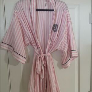 Victoria's Secret Pink Striped Kimono Robe